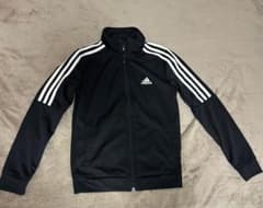 adidas 黒 ジャージジャケット 三本ラインのサムネイル