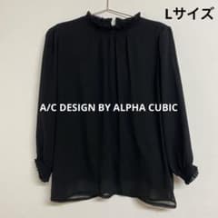 A/C DESIGN BY ALPHA CUBIC ブラウス 長袖 ブラック Lのサムネイル
