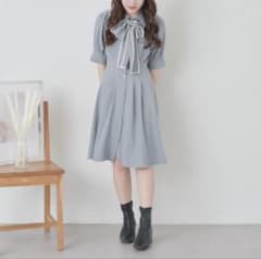 レースアップワンピース OLIVE des OLIVE ブルーのサムネイル