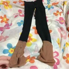 ほぼ新品♡レギンス風切り替えタイツ  85デニールのサムネイル