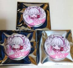 勝利の女神 NIKKE アリス 缶バッジ 3個セット ちびキャラ ホログラム