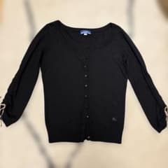 Burberry Blue Label 黒い七分袖カーディガンのサムネイル