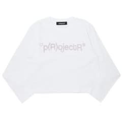 *p(R)ojectR® ラインストーン ハート ロンT プロジェクトアール 白 p(R)ojectR® ラインストーン ハート ロンT プロジェクトアール 白