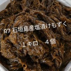 石垣島産　塩漬けもずく　20kg 沖縄県石垣島産もずく 【塩漬け500g×2・自家製もずくのタレ500㎖×1