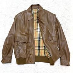 希少 良品 burberrys' ヴィンテージ レザージャケット ノバチェック 希少 良品 burberrys' ヴィンテージ レザージャケット ノバチェック