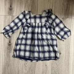 ZARA チェック柄 フリル ワンピース 98cmのサムネイル