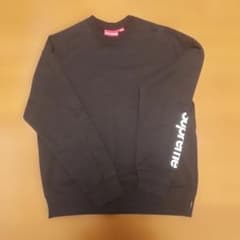 Supreme 袖ロゴ クルーネック スウェット ブラックのサムネイル