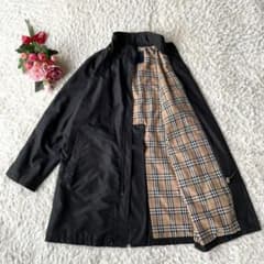 美品✨バーバリーロンドン　ロングコート　裏地総ノバチェック　ブラック　Mのサムネイル