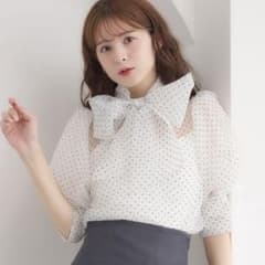 2way big ribbon blouse アンブルネージュのサムネイル