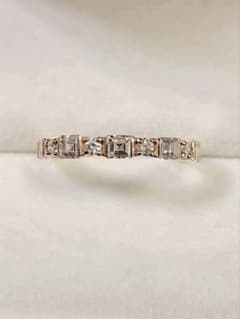 ダイヤモンド 0.77ct ハーフエタニティリング K18YG エメラルドカットのサムネイル