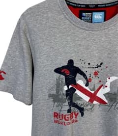canterbury ラガーシャツ L 2015年ワールドカップ カンタベリー ラグビーワールドカップ2015刺繍ロゴ ラガーシャツ