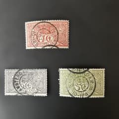 オランダ 1906年結核予防使用済切手 3種完セット 右下切手難あり