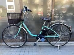 中古電動自転車 パナソニック ビビDX 26インチ ミントグリーン横浜