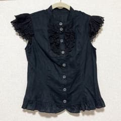 Angelic Pretty ノースリーブブラウス ブラック ロリィタ ゴスロリ 