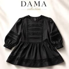 DAMA collectionレース使いチュニック新品八分袖M-L 黒　人気完売のサムネイル