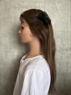【美品】人毛100%ウィッグ｜アッシュブラウン　スーパーロング 美品】人毛100%ウィッグ｜アッシュブラウン スーパーロング - メルカリ