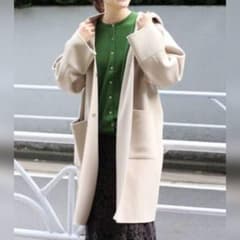 イエナ IENA Hamiltonリバーフードコート ナチュラル 毛100％ - メルカリ