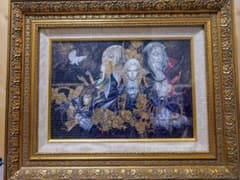 悪魔城ドラキュラ リトグラフ風 額入りイラスト 小島文美さんサイン