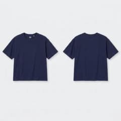 UNIQLO U エアリズムコットンオーバーサイズTシャツ ネイビー　Mのサムネイル