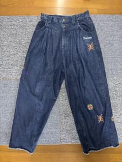 メンズ　刺繍デニムパンツ　チャイハネのサムネイル