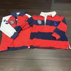 Ralph Lauren ポロシャツ 12M 赤・紺のサムネイル