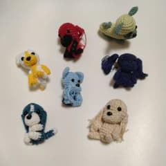 あみぐるみ 犬 7体セット ハンドメイドのサムネイル