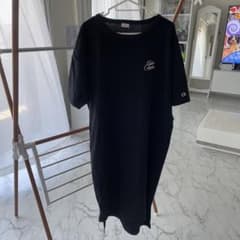 RODEOCROWNS✖️チャンピオン★コラボロングTシャツワンピース黒のサムネイル