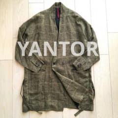 希少 YANTOR 起毛リネン 袈裟コート ストライプ裏地 15AW ヤントル