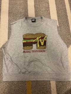 MTV ロゴプリント ノースリーブ Tシャツ グレーのサムネイル
