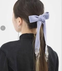 ヘアアクセサリー tanakadaisuke velvet ribbon Lavendergray tanakadaisuke velvet ribbon Lavendergray - メルカリ
