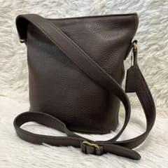 COACH ショルダーバッグ バケツ型 4907 ダークブラウン レザー - メルカリ