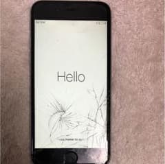 値下げ iPhone 6 Silver 64 GB au 画面割れのサムネイル