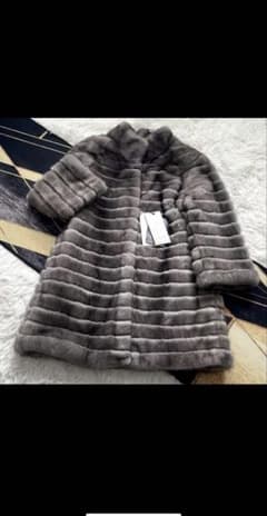 近年モデル/横段 人気デザイン ブルーアイリスミンク 軽量 毛皮 ロングコート 近年モデル/横段 人気デザイン ブルーアイリスミンク 軽量 毛皮 ロング