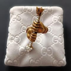 GUCCI グッチ 矢 アロー 蜂 ビー パール リング 指輪 ジュエリー 