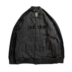 00's adidas ロゴ スウェットスタジャン スナップボタン - メルカリ