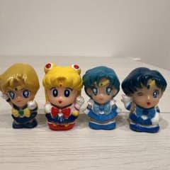 [Vintage] Pretty Guardian Sailor Moon Mini Figure Soft Vinyl 4-Piece Set Retro