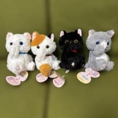 アミューズメント景品 ぷりぷりねこ ぬいぐるみ 全4種セットのサムネイル