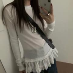 HALEY PESCA 長袖レイヤードチュニック　ホワイト　Mのサムネイル