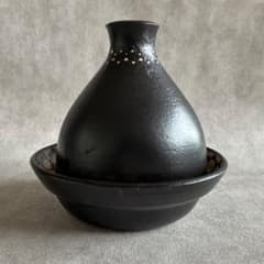 作家もの 黒いタジン鍋 陶器製 Φ21cm×H20cm - メルカリ