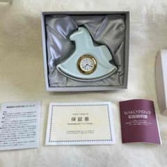 【お値下げしました】WAKO陶磁器置き時計（馬）のサムネイル
