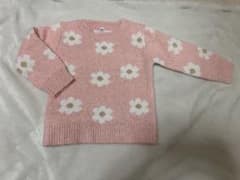 花柄 セーター ピンク 95cmのサムネイル