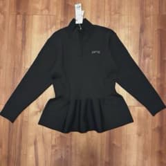 ping 長袖 ペプラム ハイネック セーター 春秋 ブラック ゴルフウェア