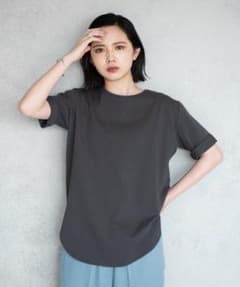 裾ラウンドスリットビッグTシャツ 【AUNT MARIE'S】のサムネイル