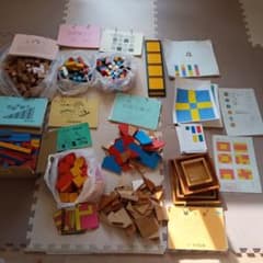 にっしん 木製積み木と色付きブロックセット - メルカリ