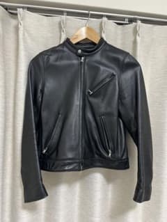 【再値下げ】FREAK'S STORE ブラック ラムレザーライダースジャケットのサムネイル