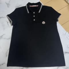 美品】【あんしん鑑定】MONCLER ブラック ポロシャツ S - メルカリ