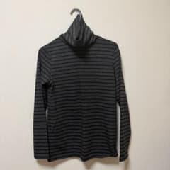 ストライプ柄ハイネック長袖Tシャツ Lサイズのサムネイル