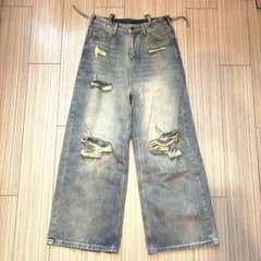【Y2K archive】　ダメージワイドバギージーンズのサムネイル
