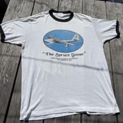 80s Hanes 青旗タグ 黒襟リンガーT USA製 シングルステッチTシャツのサムネイル