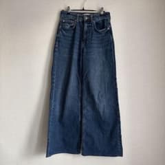 H＆M ハイウエスト ワイドデニムパンツ サイズ32のサムネイル